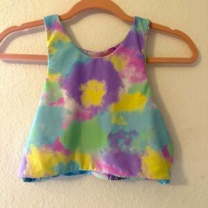 Moana bikini reversible tie dye top and jellyfish